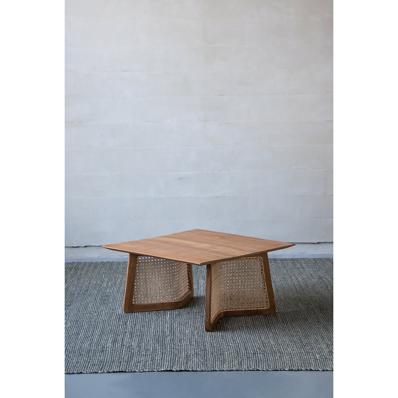Rectangular Coffee Table With Solid Wood Table Top
