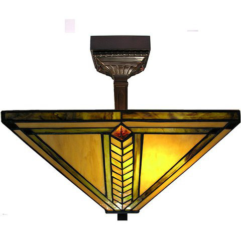 Plafonnier semi-encastré 2 lumières