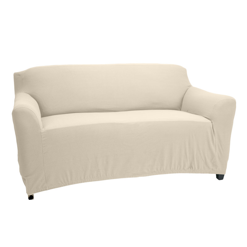Housse pour causeuse à coussins carrés, Beige, H 27,5 po x l 47,24 po x P 96,5 po