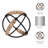 Darrah Unique Sculptural Sphere with Abacus-Like Atomic Design - Perfect for Kitchen and Home Decor or Curated Decorations for Living Room - Stylish Decorative Objects Modern Orb Sculpture - 9", Black & Natural-1687406686