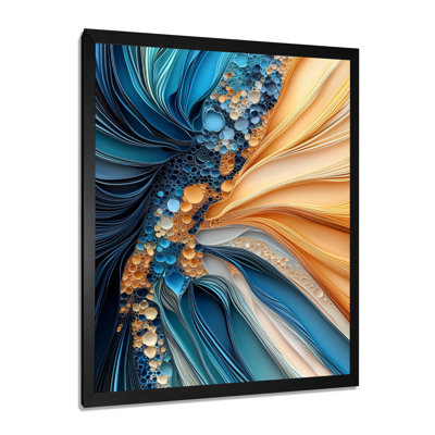 Coastal River Of Abstract Marble Chaos - Abstract  Fractal Print Wall Art