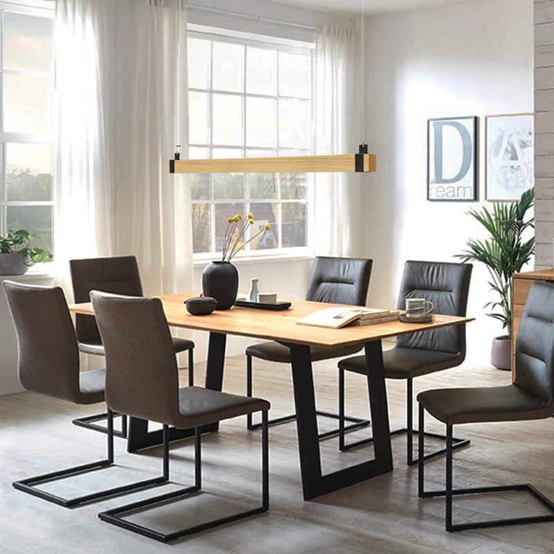 Almalik 1 - Light Wood LED Kitchen Island Pendant