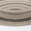 Round Boho Jute-Look Beige Black Area Rug-87127258