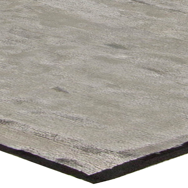 Tapis gris uni en laine de qualité supérieure 7 pi 10 po x 8 pi