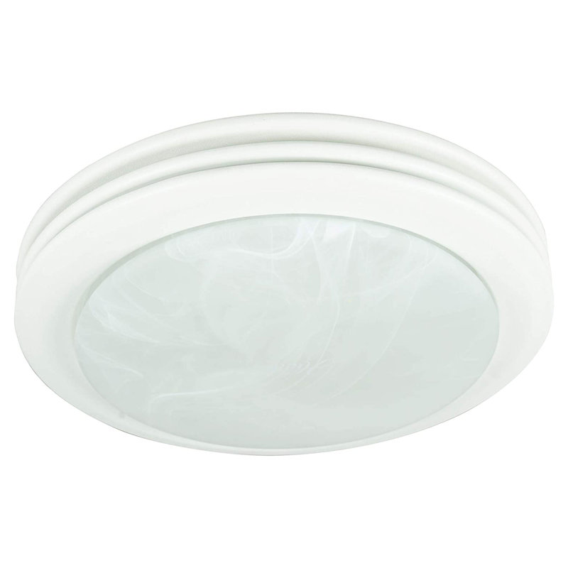 Good Housekeeping Yorkshire Bathroom Ventilation Fan with Light, Satin White, Satin White