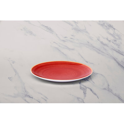  Assiette sans rebord en porcelaine | Assiette ronde vitale | 8 x 8 x 0,9 po