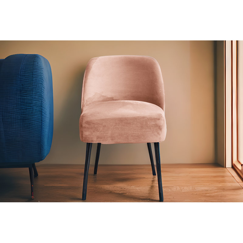 46cm H Upholstered Side Chair, Dusty Pink
