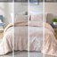 Édredon chaud pour lit simple / simple TG - Velours écrasé rose avec rembourrage doux