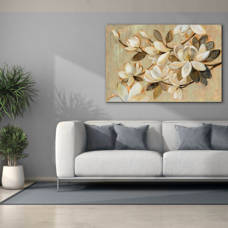 «Magnolia Simplicity» par Silvia Vassileva, art mural épique sur toile, 60 po x 40 po, H 40 po x l 60 po