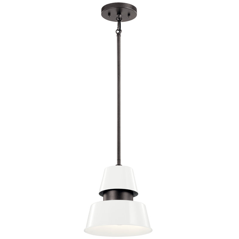Luminaire suspendu d'extérieur 1L Catherina, Blanc
