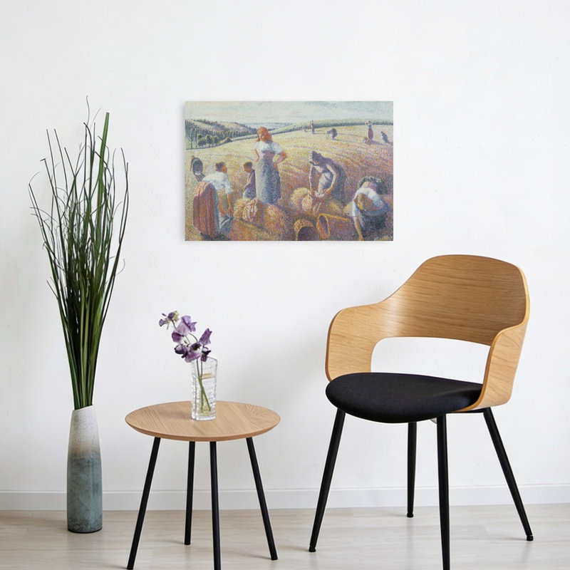 Les Glaneuses, 1889, estampe d'art mural contemporain abstraite impressionniste, H 16 po x l 24 po