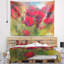 Tapisserie florale à motif de coquelicots rouges épais-28488130
