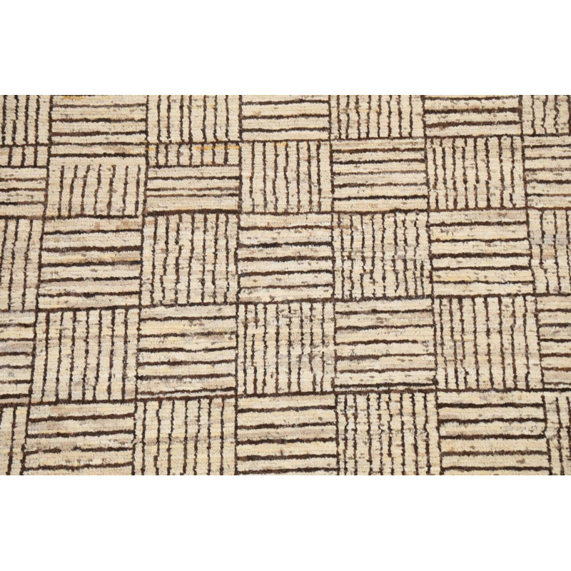 Tapis oriental unique Gabbeh Kashkoli noué à la main 4 pi 7 po x 6 pi 3 po