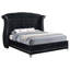 Eastern King Wingback Bed with Crystal-Tufted Headboard