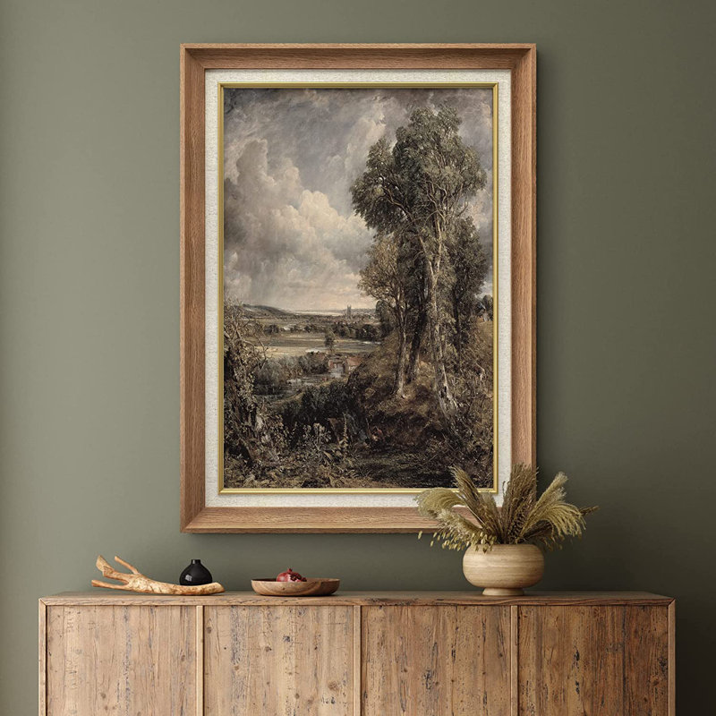 «The Vale of Dedham» par John Constable - peinture sur toile encadrée, Naturel
