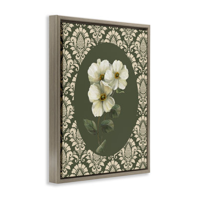 Cadre flottant Fancy Lace White Flowers, design par Nan