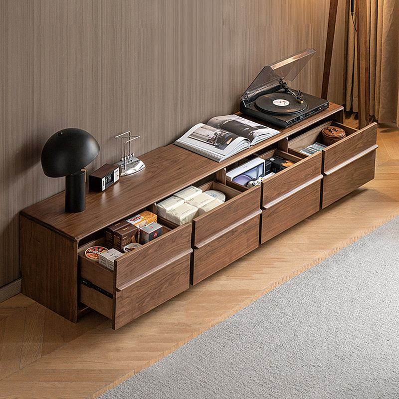 Modern simple floor-standing storage TV cabinet, 17.32"H x 78.74"L x 15.75"W