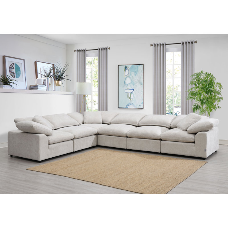 Camile Modular Sectional Sofa, 23" H x 166" W x 128" L
