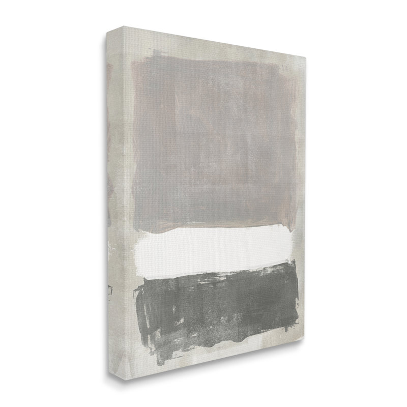 Neutral Abstract Blocked Shapes Canvas Print, 24 x 30