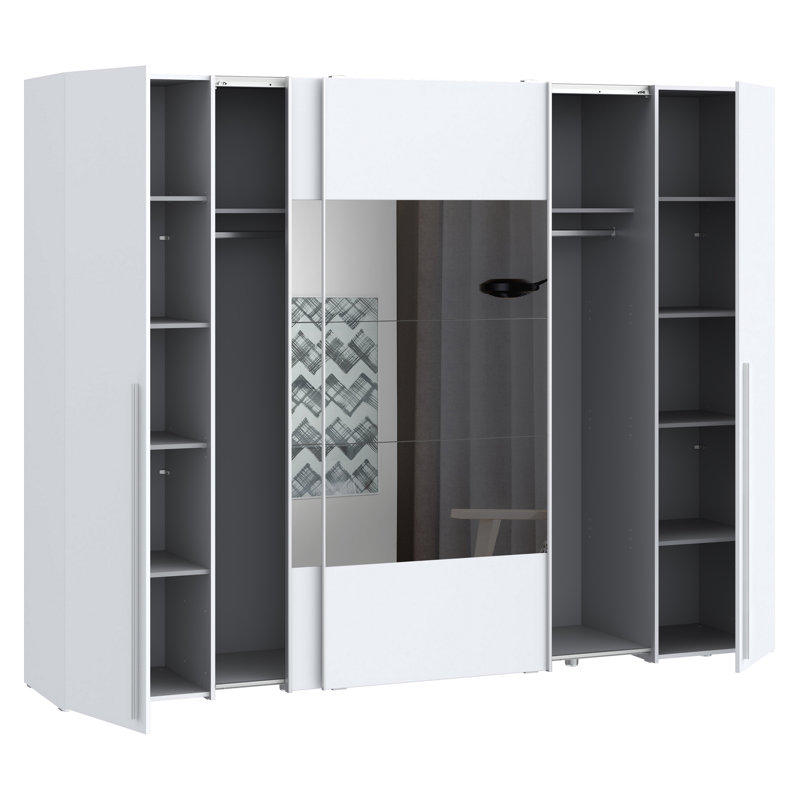 Koran No Wardrobe, White, 210.5cm H x 270.3cm W x 61.2cm D