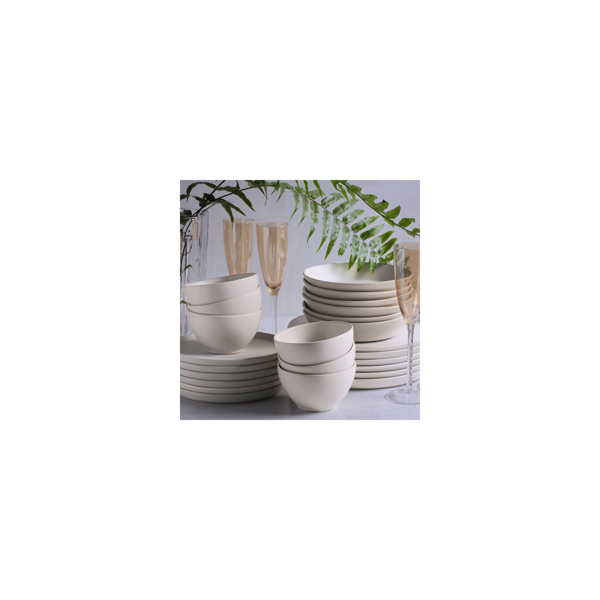 Neo Stoneware Vit Dessert Plate, 8.46" (Set of 6)