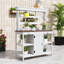 Table de rempotage Farmhouse 66 "avec grande surface de travail, tablettes ouvertes, 2 tiroirs et armoire-1745524912