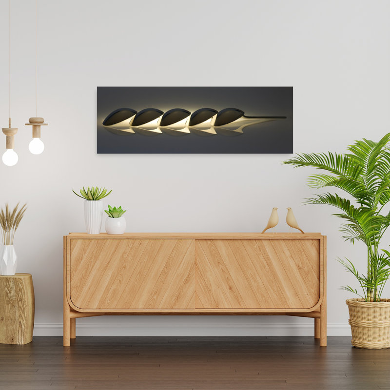 Art mural élégant, contemporain, abstrait et élégant, H 12 po x l 36 po