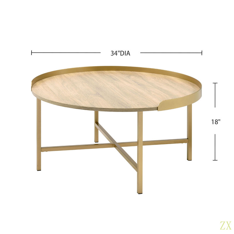 Table basse à plateau rond