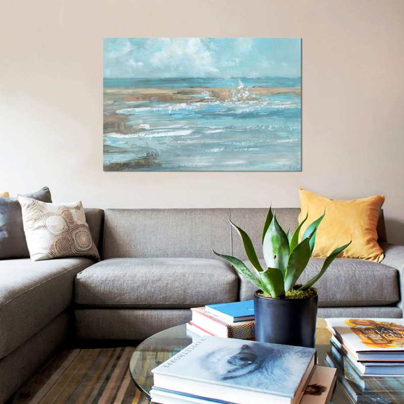 «Breaking Waves», impression sur toile, H 8 po x l 12 po x P 0,75 po, Pas de tapis, Toile tendue
