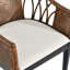 Chaise d'appoint rembourrée en rotin