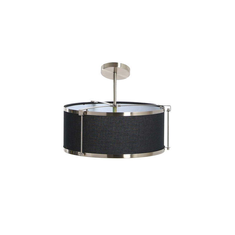 Plafonnier semi-encastré 3 lumières 15,25 po Affinity, Nickel brossé, Noir