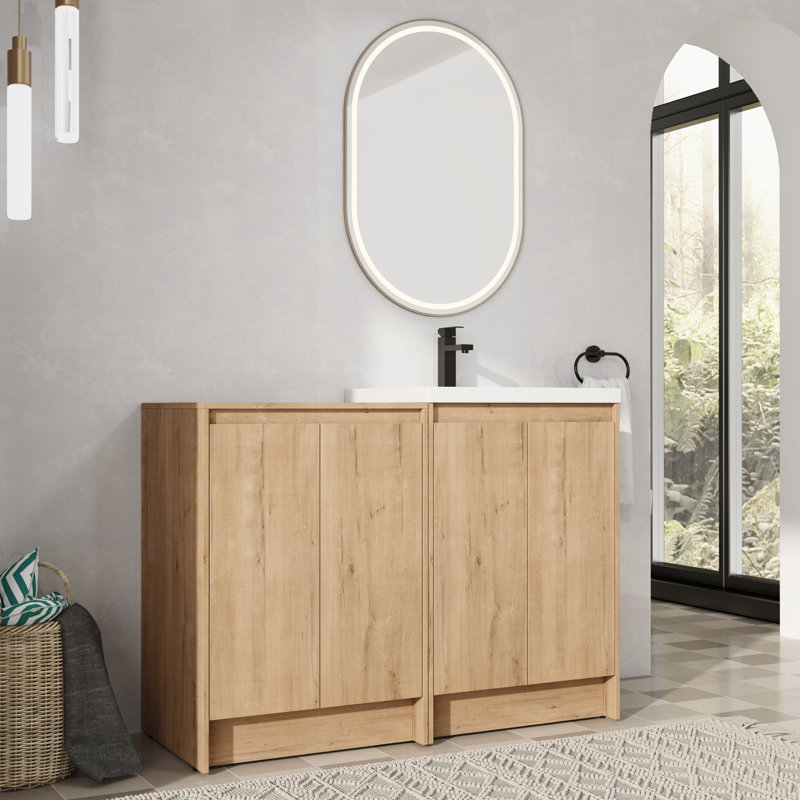Ensemble de meuble-lavabo simple 48 po avec plateau en résine Bellmead, 48"