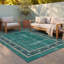 Tapis Bronze2 moderne à l'aspect vieilli, aquarelle abstraite, bleu sarcelle et blanc, lavable à la machine, antidérapant, à poils courts, pour l'intérieur et l'extérieur, adapté aux animaux domestiques, idéal pour le salon, la chambre, la salle à manger, l'entrée, le couloir ou le bureau.-1258251898