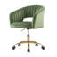 Chaise de bureau en velours avec roulettes, fauteuil de bureau pivotant avec base dorée-1918363138