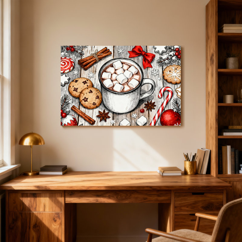 Biscuits au chocolat chaud de Noël, H 20 po x l 30 po