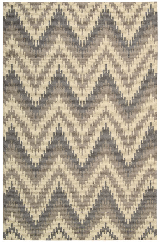 Tapis dune en laine tissé à plat à la main Biondi, Rectangle 5 pi 3 po x 7 pi 5 po