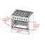 Cuisinière au gaz 36 pouces en acier inoxydable Massimo, 6 brûleurs, 83 000 BTU, 5,36 cu. pi., friteuse à air, plaque chauffante
