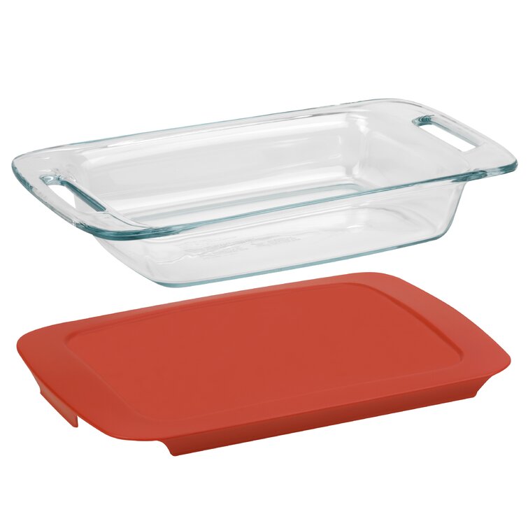 3 Quart Rectangle Glass Baking Dish with Lid - The Peppermill