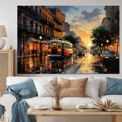 Paysage urbain de la Nouvelle-Orléans Comes Alive At Night I - New Orleans Wall Art Living Room