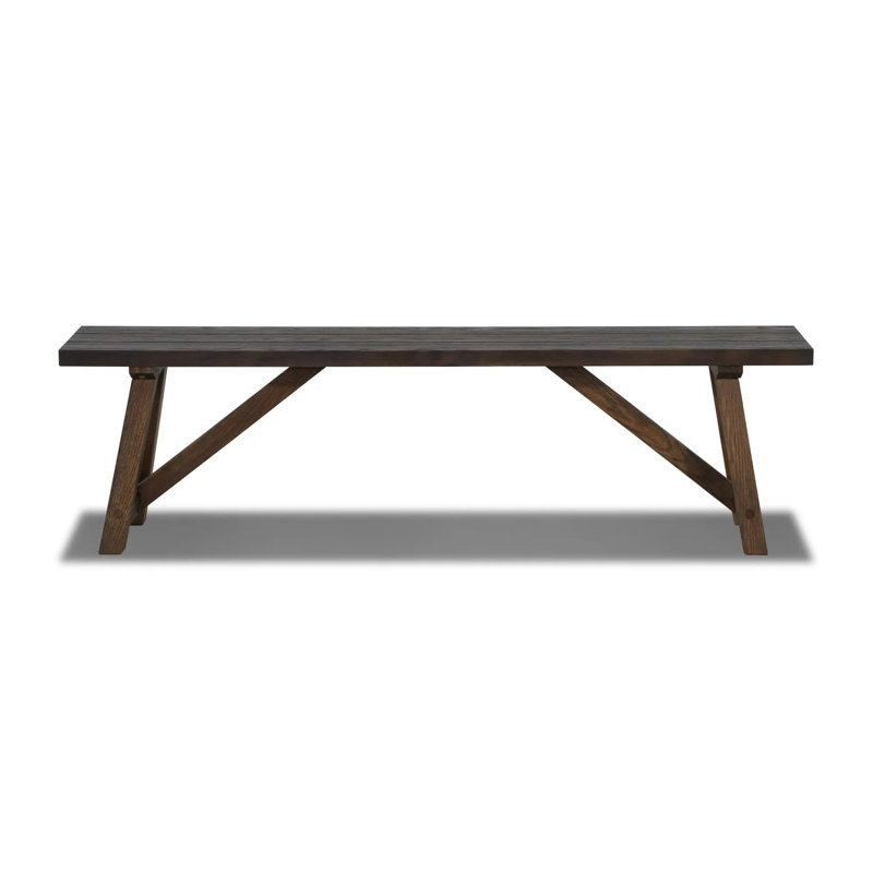 Cascais Dining Bench with Farmhouse Base, Brown Oak