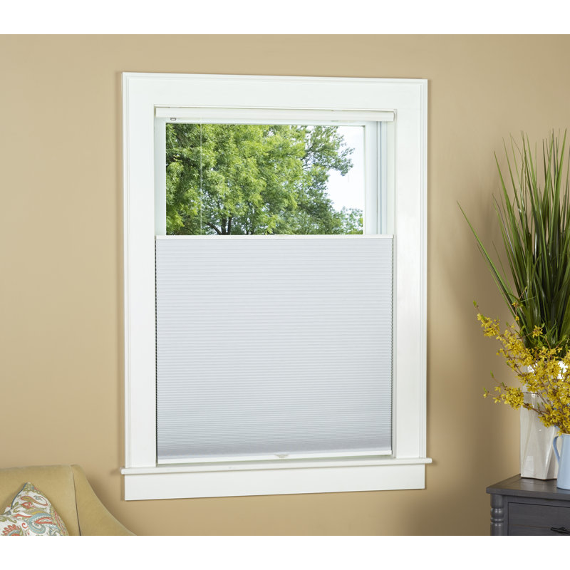 Motorized Blackout Pleated Shade, 35" W x 30" L, White