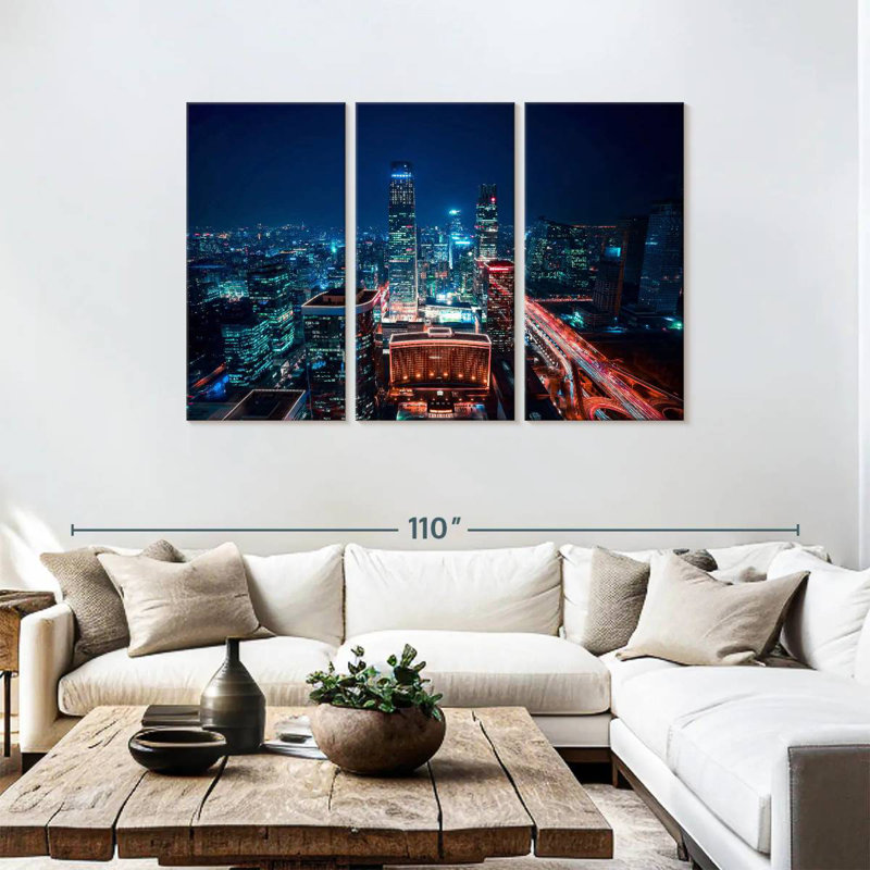 Beijing CBD Night, 48" H x 74" W