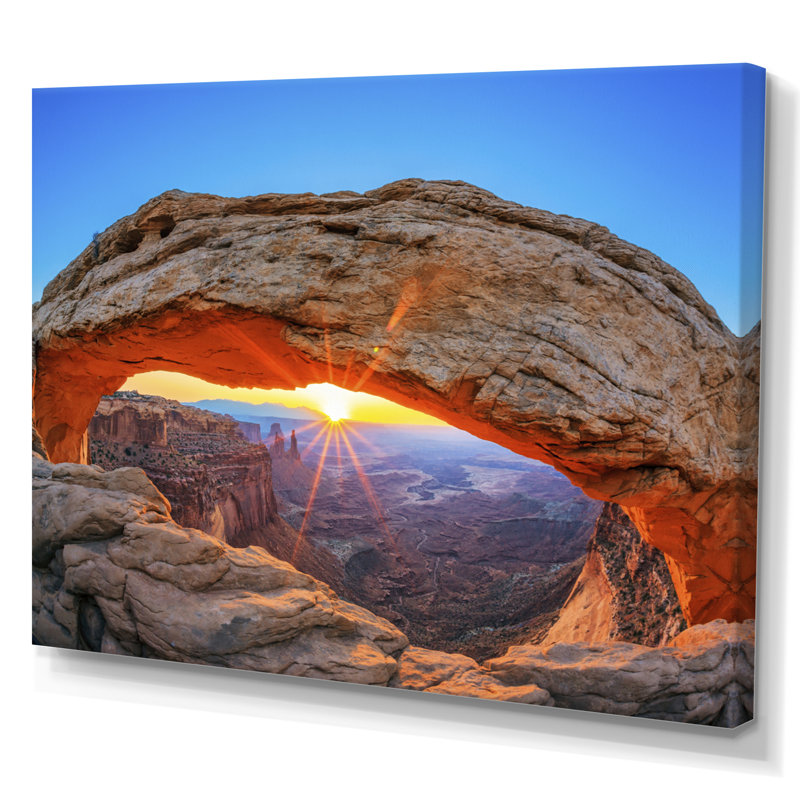 Sunrise Mesa Arch Canyon dans l'Utah, H 12 po x l 20 po x P 1 po, Toile tendue