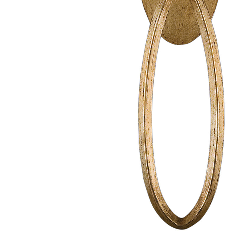 Allegretto 2 - Light Armed Sconce, Burnished Gold Leaf