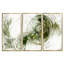 Coloured Smoke Green - ensemble de 3 reproductions d'art encadrées abstraites sur toile-555919923-555919935