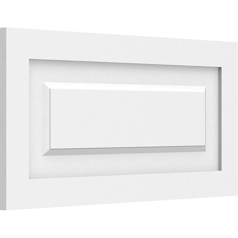 Panneau mural Harrison 3D en blanc, H 12 po x l 24 po x P 0,63 po