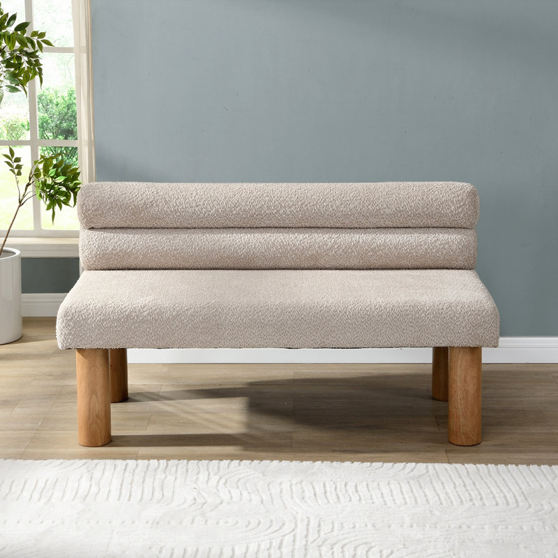 Banc de salle à manger en tissu, Beige