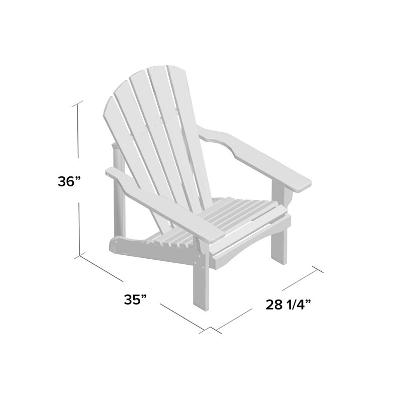 Chaise Adirondack en bois Brently, Naturel
