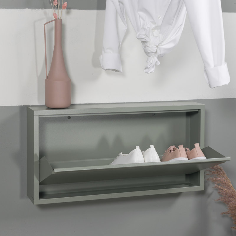 Billy 3 Pair Flip Down Shoe Storage, Grey