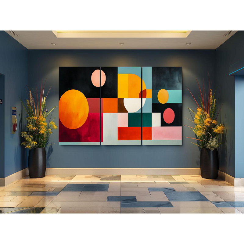 Reproduction d'art sur toile, "Triptych", reproduction d'art sur toile, H 24 po x l 48 po